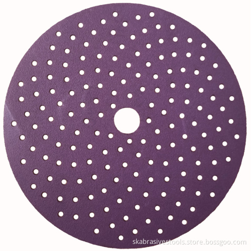 Purple ceramic film velcro disc